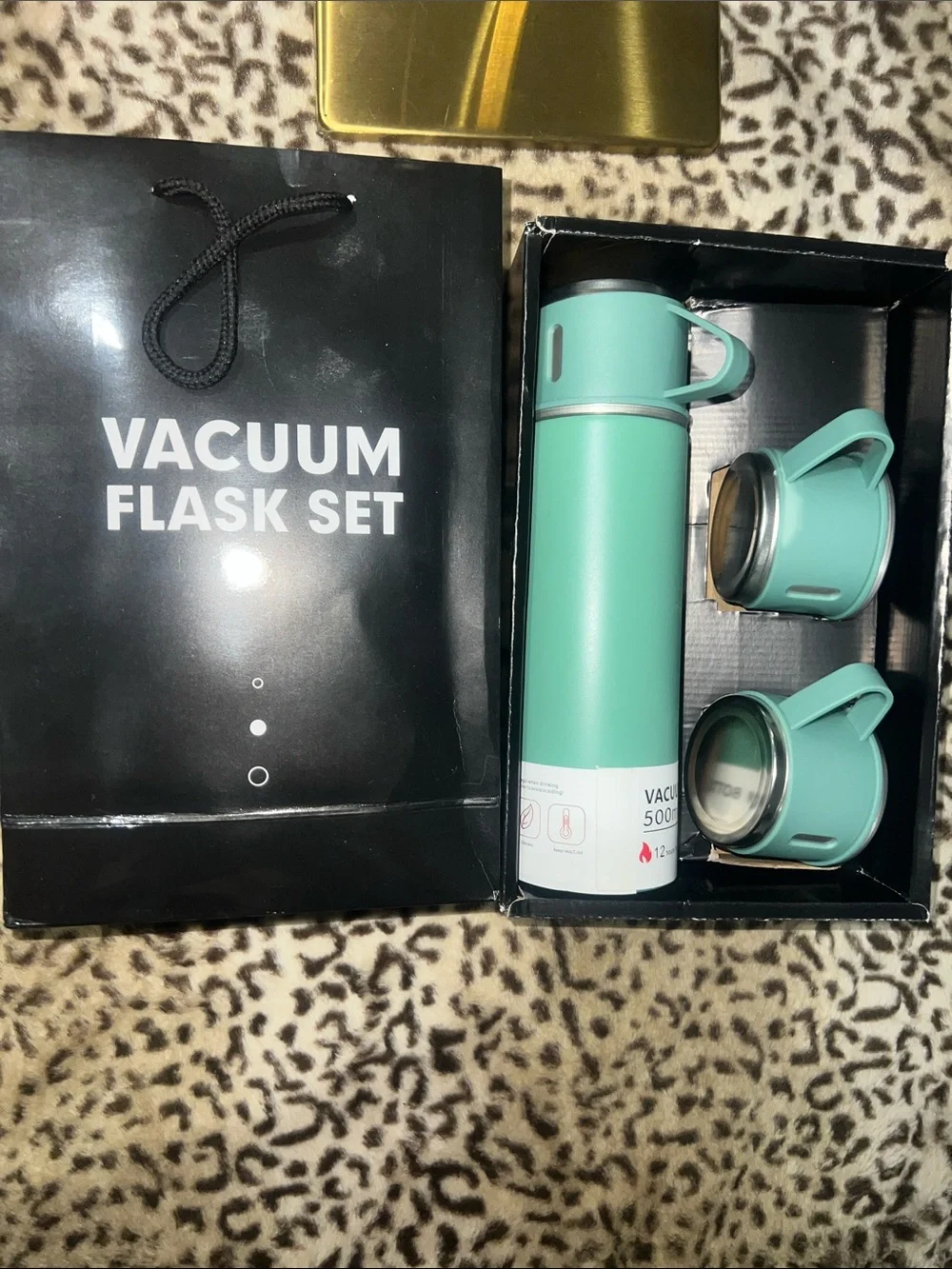 ✨ Mint Green 500ml Vacuum Flask Set ✨